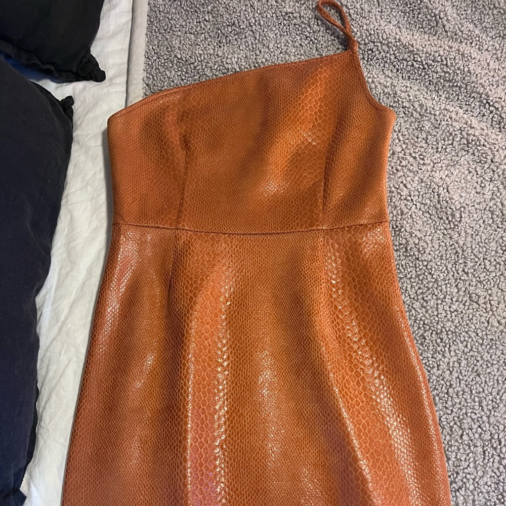 Urban Outfitters Leather Snakeskin mini dress